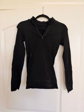 lululemon athletica Black Long-Sleeve Quarter Zip Top